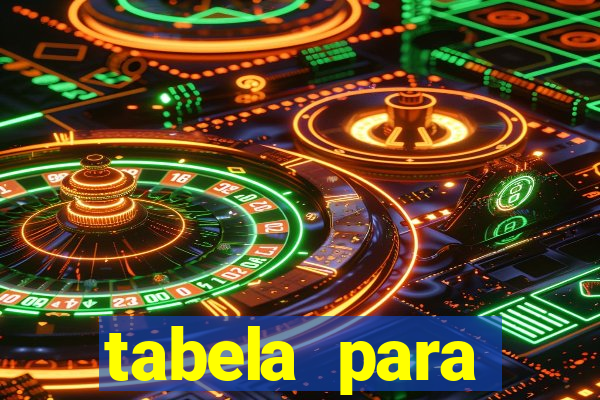 tabela para misturar cores